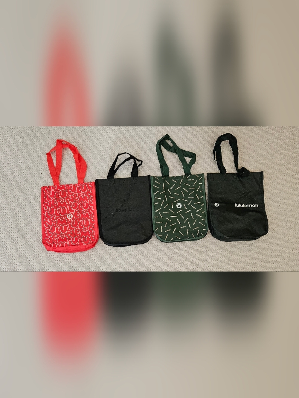 Lot of 4 Lululemon Reusabel Tote Bags